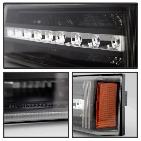xTune Chevy Silverado 03-06 / Avalanche 02-06 LED Bumper Lights Black CBL-JH-CS03-LED-BK