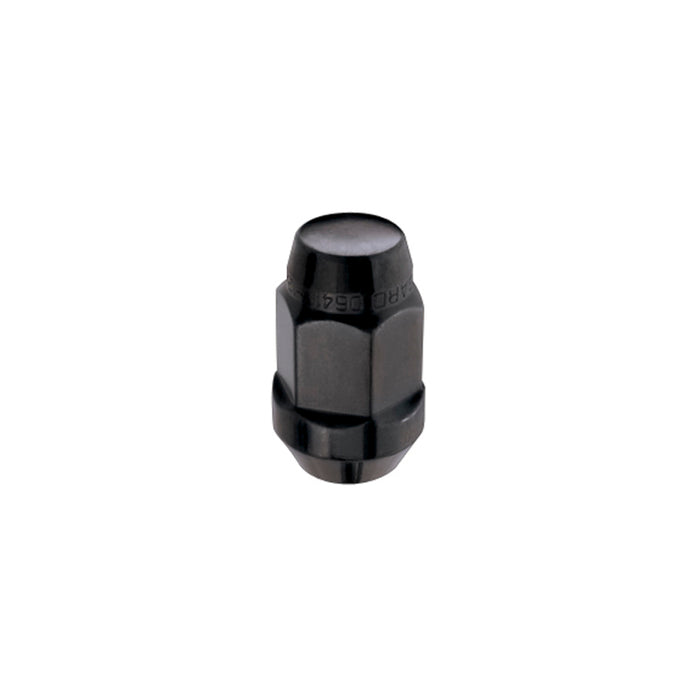 McGard Hex Lug Nut (Cone Seat Bulge Style) M14X1.5 / 22mm Hex / 1.635in. Length (4-Pack) - Black