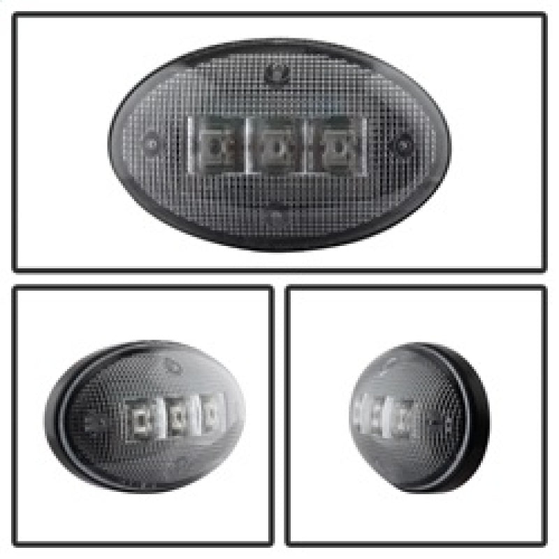 xTune Ford Superduty F250-F550 99-10 Dually Fender LED Side Fender Lights Clear ACC-LED-FDSD99-SL-C