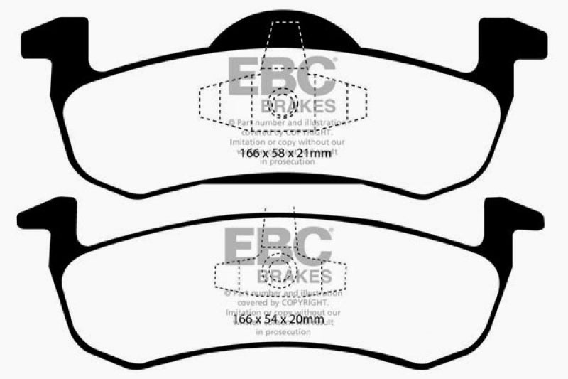 EBC 07-09 Ford Expedition 5.4 2WD Greenstuff Rear Brake Pads