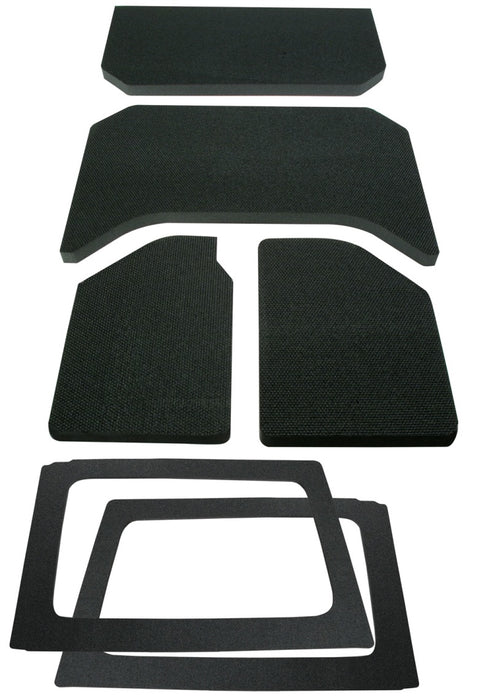 DEI 11-18 Jeep Wrangler JK 4-Door Boom Mat Complete Headliner Kit - 6 Piece - Black