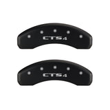 MGP 4 Caliper Covers Engraved Front Cursive/Cadillac Engraved Rear CTS4 Red finish silver ch