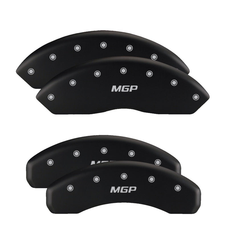 MGP 4 Caliper Covers Engraved Front & Rear Bowtie Red finish silver ch