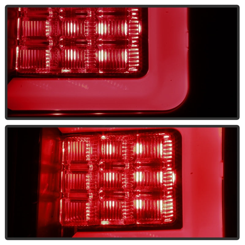 Spyder 07-10 Jeep Grand Cherokee Light Bar LED Tail Lights - Black Smoke ALT-YD-JGC07V2-LB-BSM