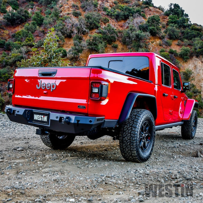 Westin 2020 Jeep Gladiator w/Sensors WJ2 Rear Bumper w/Sensor - Textured Black