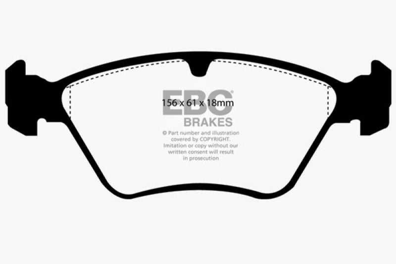 EBC 94-96 Saab 900 2.0 Turbo Greenstuff Front Brake Pads