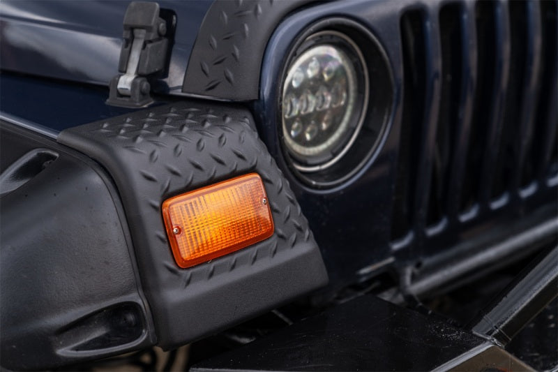 Bushwacker 97-06 Jeep Wrangler Trail Armor Front Corners - Black