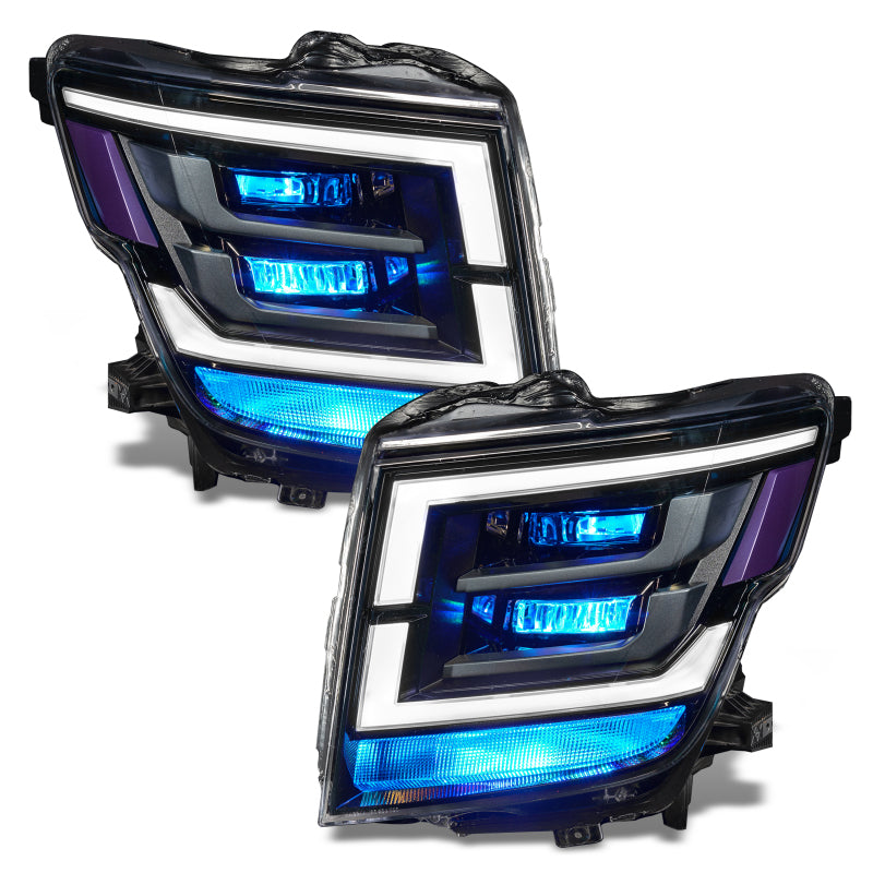 Oracle 21-22 Nissan Titan Demon Eye RGB Headlight Upgrade Kit - ColorSHIFT w/o Cntrl