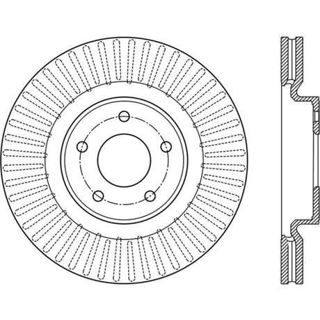 StopTech 13-15 Nissan Pathfinder Slotted Front Left Rotor