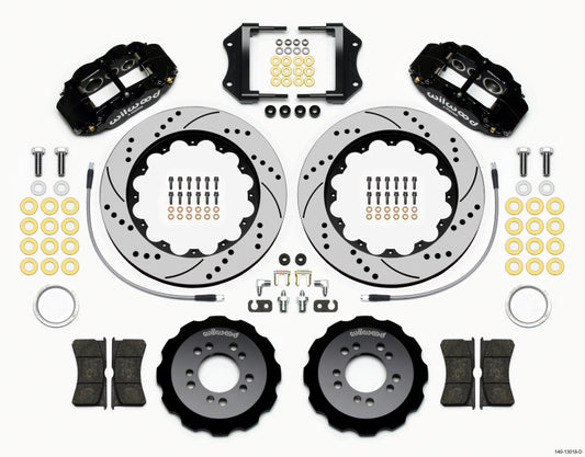 Wilwood Narrow Superlite 6R Front Hat Kit 14.00in Drilled 2013-Up Ford Focus ST w/ Lines