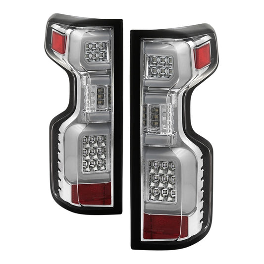 Spyder Chevy Silverado 19-20 LED Tail Light Chrome ALT-YD-CS19HAL-C