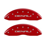 MGP 4 Caliper Covers Engraved Front & Rear Denali Red Finish Silver Char 2018 GMC Canyon