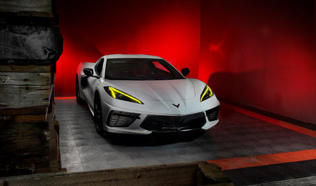 Oracle 20-21 Chevy Corvette C8 RGB+A Headlight DRL Kit - ColorSHIFT w/ Simple Cntrl