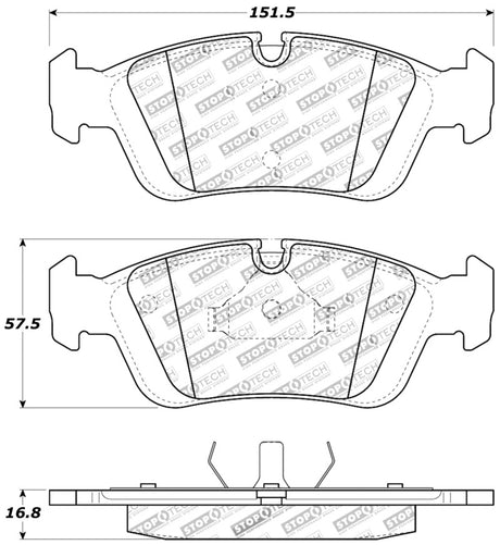 StopTech 96-02 BMW Z3 / 03-08 Z4 / 97-00 323 / 10/90-99 325/328 (E30/E36) Front Brake Pads