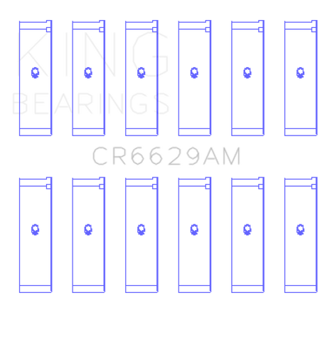 King Engine Bearings Mitsubishi 181CI 3.0L 6G72 V6 / 152CI 2.5L 6G73 V6 (Size +0.75) Rod Bearing Set