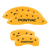 MGP 4 Caliper Covers Engraved Front & Rear Pontiac Yellow Finish Black Char 2004 Pontiac Bonneville