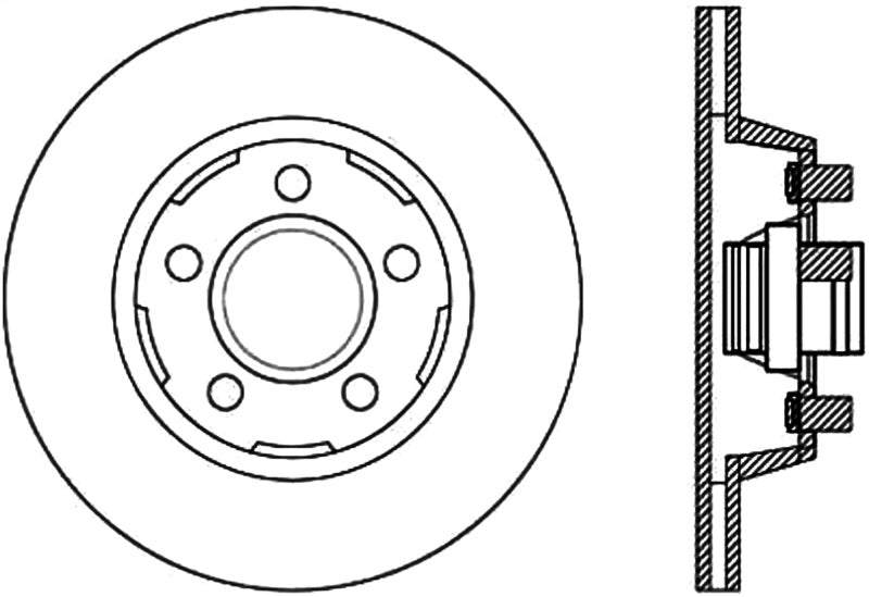 StopTech 64-67 Ford Mustang Cryo Slotted Front Left Sport Brake Rotor