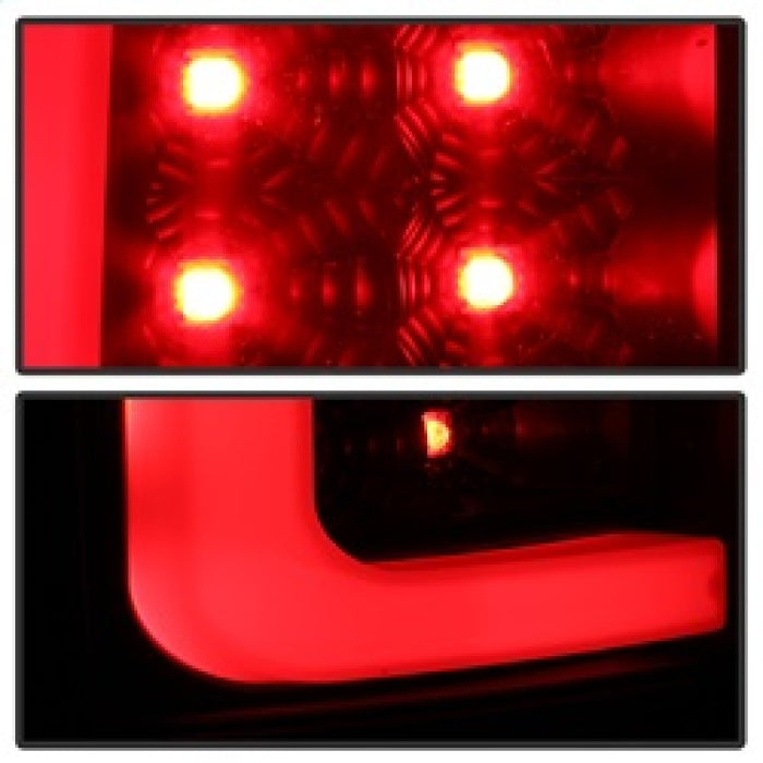 Spyder 07-13 GMC Sierra 1500 V2 Light Bar LED Tail Lights - Black (ALT-YD-GS07V2-LBLED-BK)