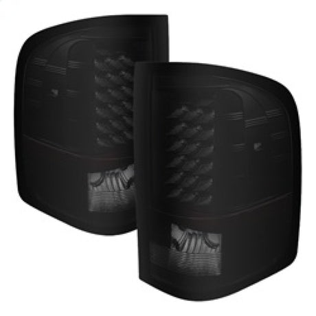 xTune Chevy Silverado 07-13 LED Tail Lights Black Smoke ALT-JH-CS07-LED-BKSM