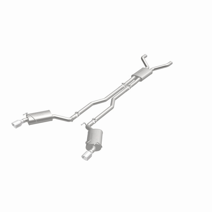 MagnaFlow Cat-Back Stainless Dual Split Rear Exit 4in Polished Tips 11-15 Chevy Camaro 3.6L V6