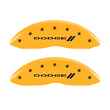 MGP 4 Caliper Covers Engraved F & R w/ Stripes/Dodge Yellow Finish Black Char 2006 Dodge Charger