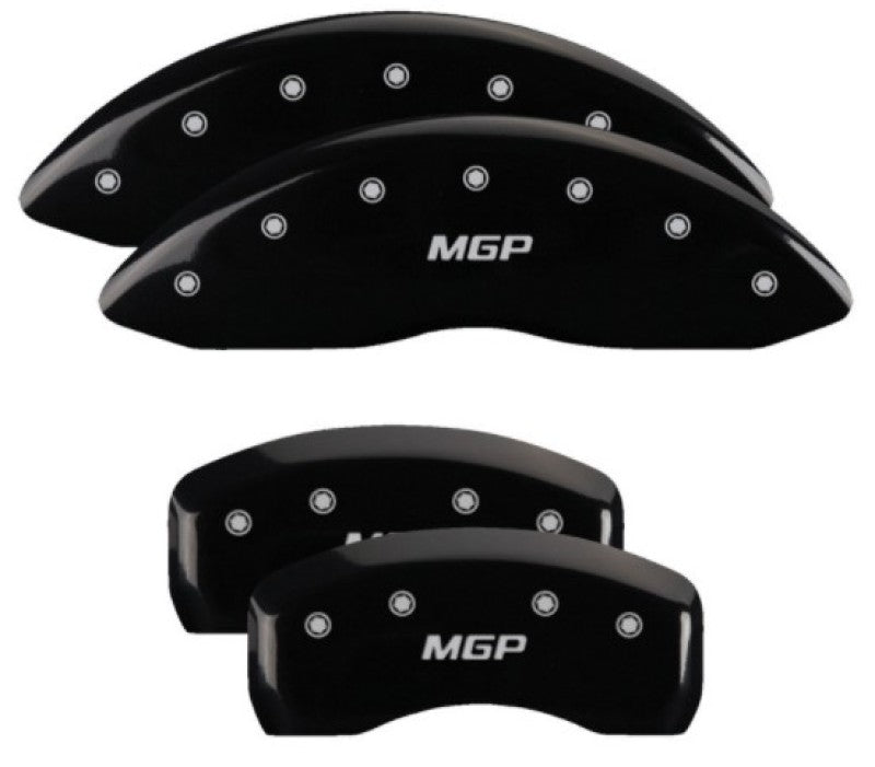 MGP 4 Caliper Covers Engraved Front & Rear MGP Black Finish Silver Char 2019 Lincoln Nautilus