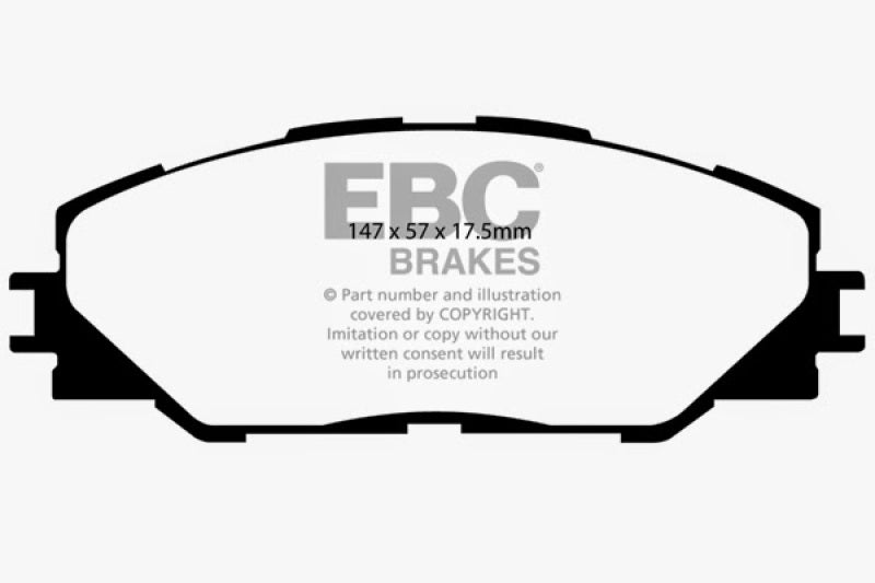 EBC 09-10 Pontiac Vibe 2.4 2WD Greenstuff Front Brake Pads