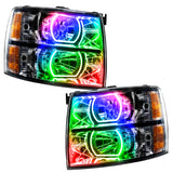 Oracle 07-13 Chevy Silverado SMD HL - Blk - Square Style - ColorSHIFT w/ 2.0 Cntrl