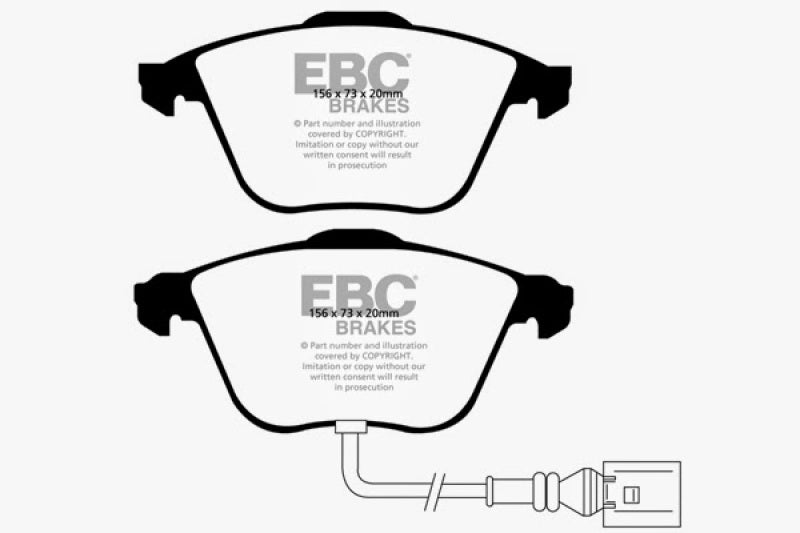 EBC 08-11 Volkswagen CC 3.6 Ultimax2 Front Brake Pads