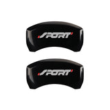 MGP 4 Caliper Covers Engraved Front & Rear No bolts/Sport Black finish silver ch