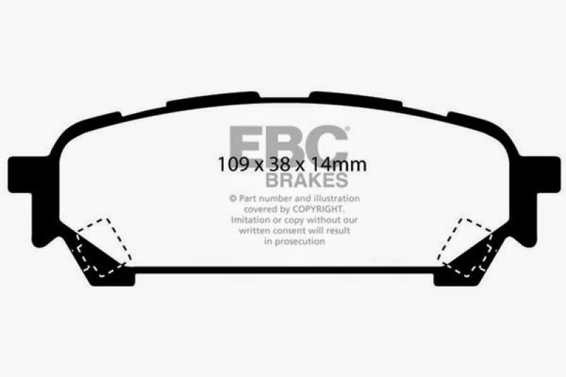 EBC 04-06 Saab 9-2X 2.0 Turbo Redstuff Rear Brake Pads