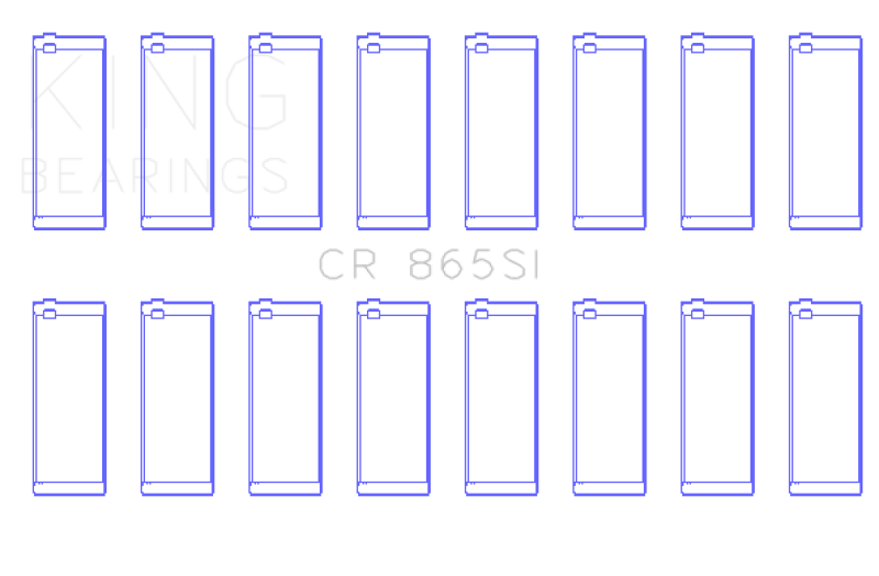 King Chevrolet SBC 307CI/350CI & GEN III/IV (OD+.002in) (.010in) Bi-Metal Rod Bearing Set