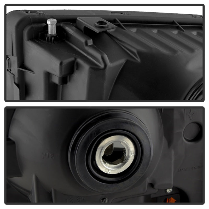 xTune Ford F250/350/450 Super Duty 05-07 Crystal Headlights Black Smoked HD-JH-FS05-AM-BSM