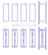 King 91-04 Nissan 146CI/2.4L KA24DE L4 / 89-97 146CI/2.4L KA24E L4  (Size STD) Main Bearing Set