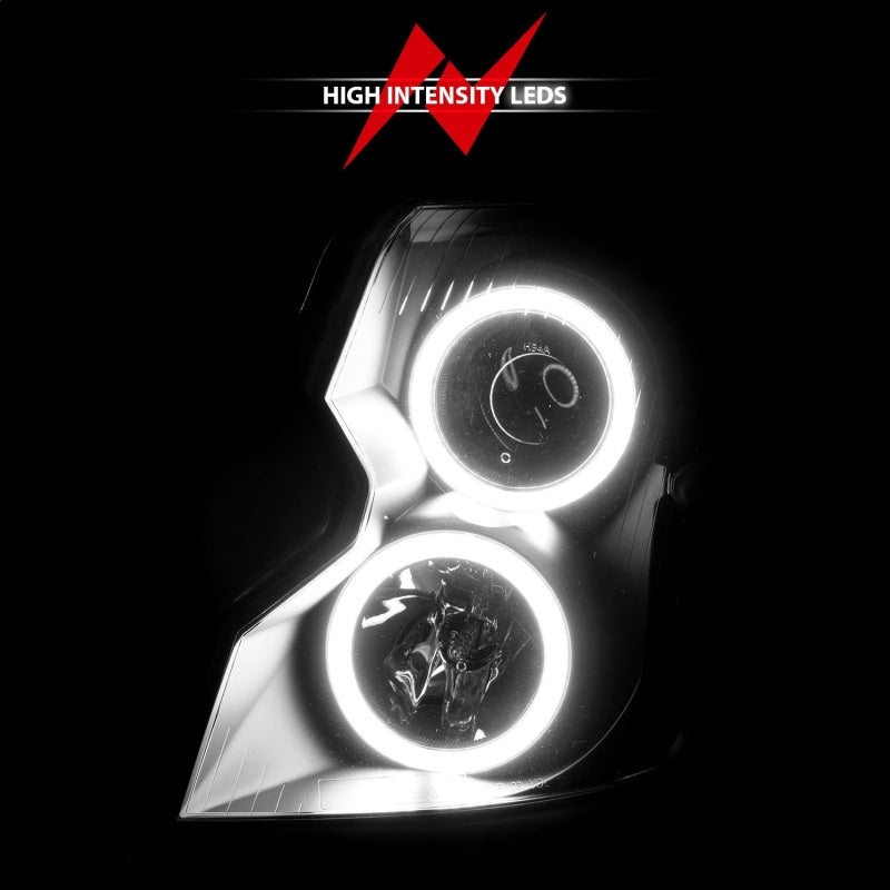 ANZO 2003-2007 Cadillac CTS Projector Headlights w/ Halo Black (CCFL)