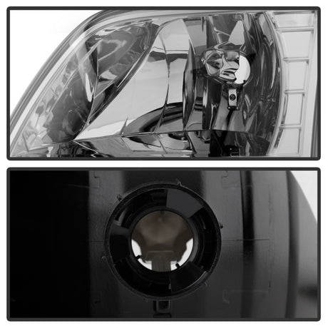 xTune Ford F150 97-03 Crystal Headlights w/ Clear LED Corners Smoke HD-ON-FF15097-LED-SET-SM