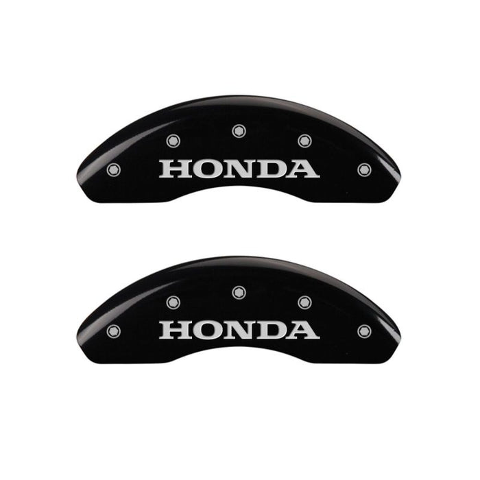 MGP 4 Caliper Covers Engraved Front & Rear Honda Black Finish Silver Char 2010 Honda Civic