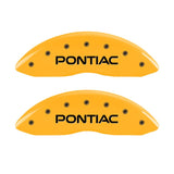 MGP 4 Caliper Covers Engraved Front & Rear Pontiac Yellow Finish Black Char 2001 Pontiac Firebird