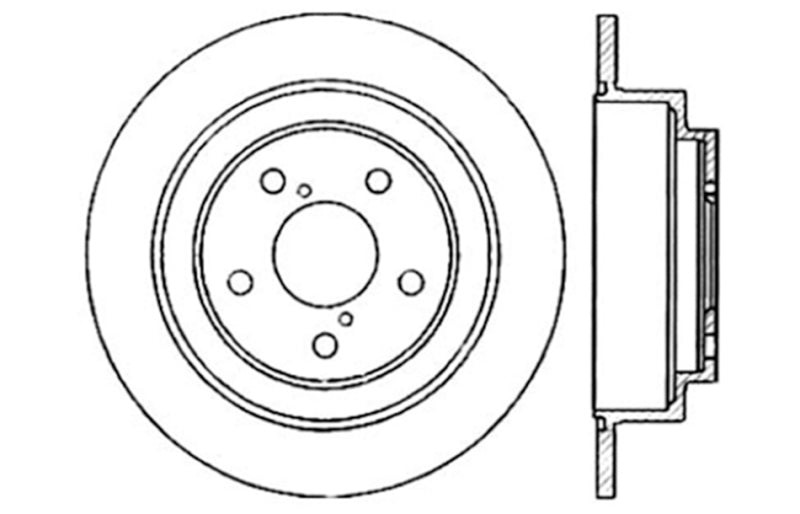 StopTech 02-05 Subaru Impreza WRX Rear Drilled Right Brake Rotor