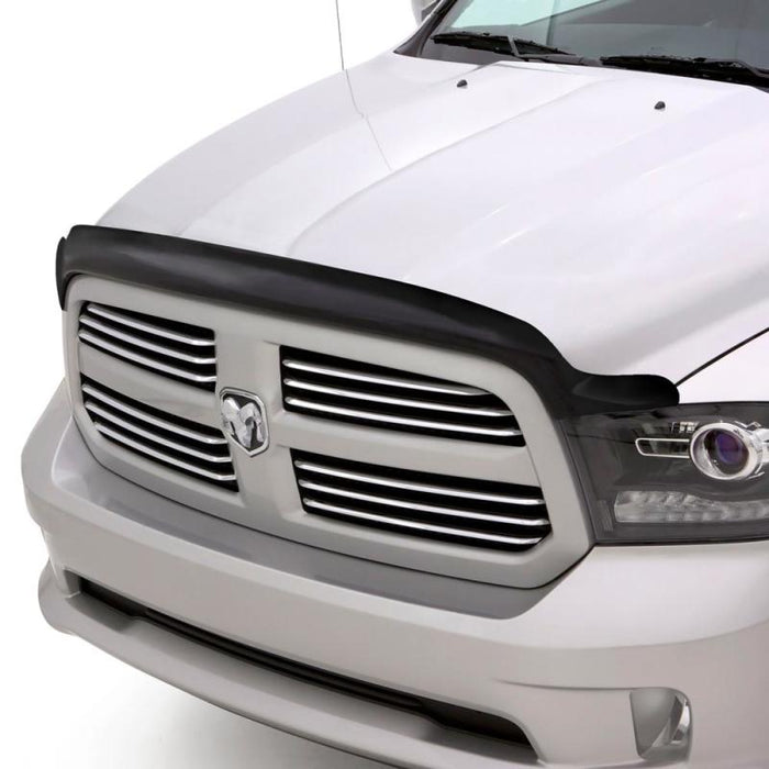 AVS 16-18 Nissan Titan XD High Profile Bugflector II Hood Shield - Smoke