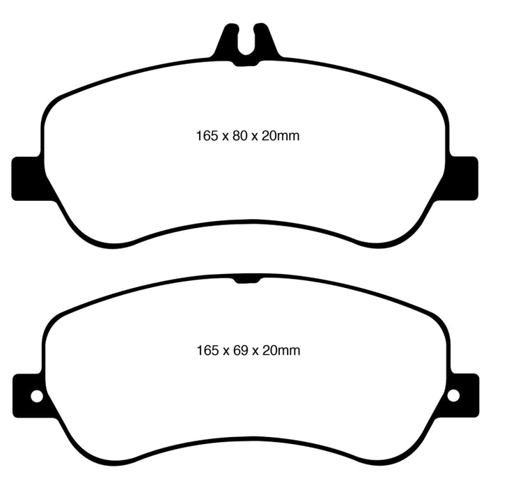 EBC 13-16 Mercedes-Benz GLK250 2.1 Twin TD Yellowstuff Front Brake Pads