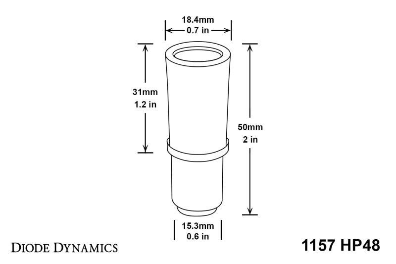 Diode Dynamics 1157 LED Bulb HP48 LED - Red (Single)