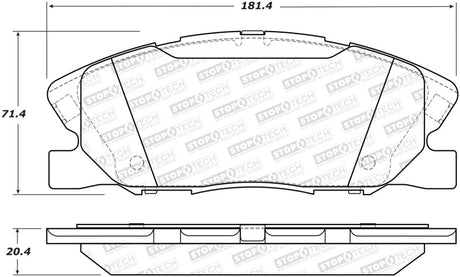 StopTech Sport Brake Pads w/Shims and Hardware - Front