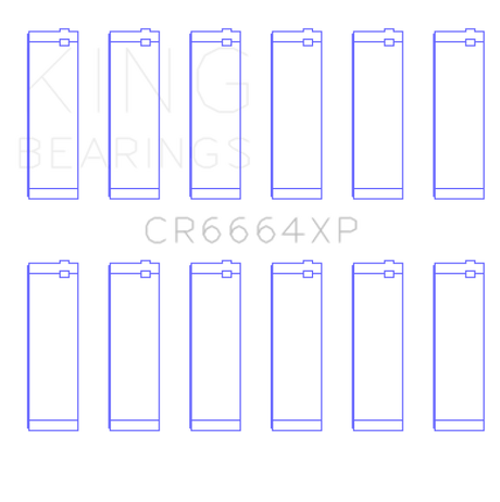 King Engine Bearings Buick V6 (Size STD) XP - Series Performance Rod Bearing Set