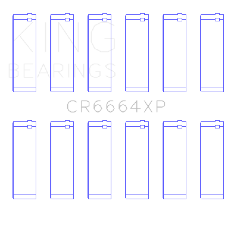 King Engine Bearings Buick V6 (Size STD) XP - Series Performance Rod Bearing Set