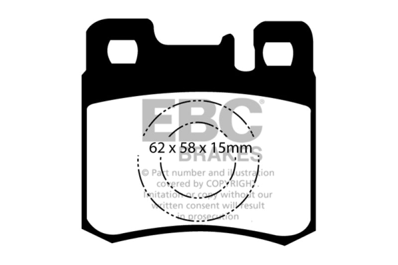 EBC 98-00 Mercedes-Benz E300 TD 3.0 TD Redstuff Rear Brake Pads