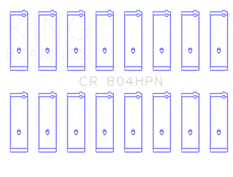 King Engine Bearings Ford 260ci / 289ci / 302 5.0L Windsor Connecting Rod Bearing (Set of 8)