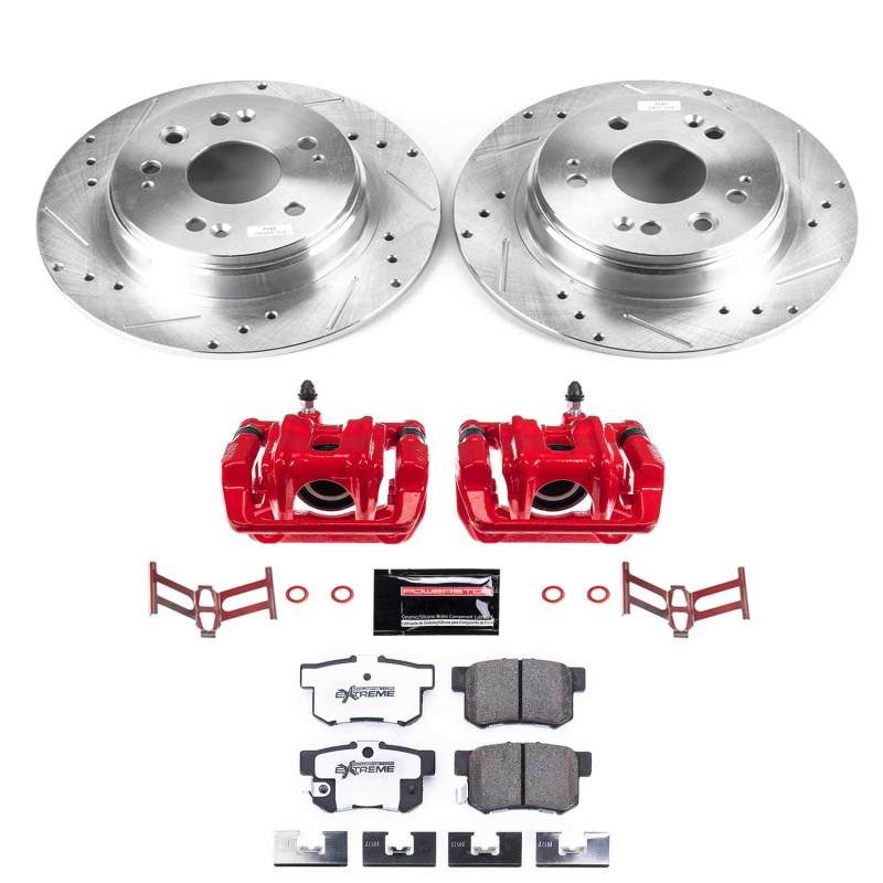 Power Stop 02-04 Honda CR-V Rear Z26 Street Warrior Brake Kit w/Calipers