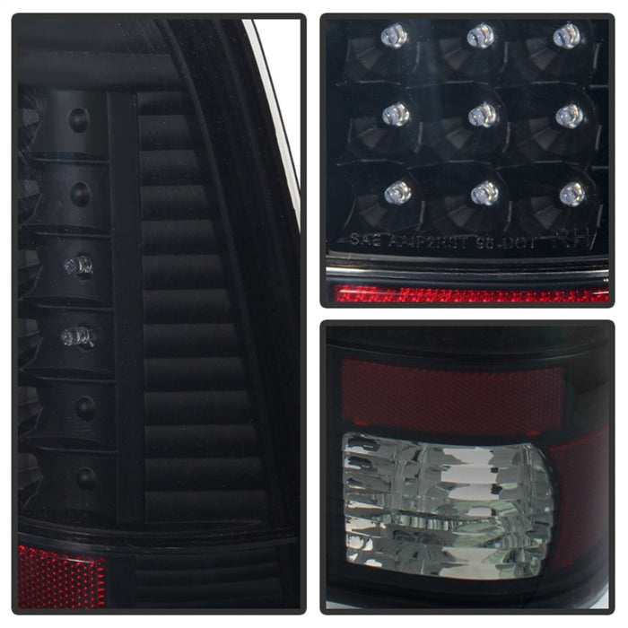 Xtune Ford F250/350/450/550 Super Duty 99-07 LED Tail Lights Black Smoke ALT-JH-FF15097-LED-BKSM