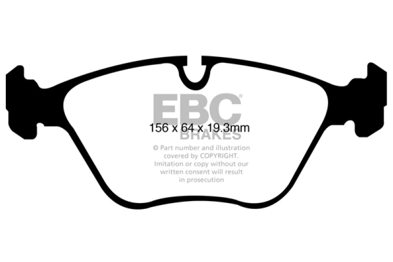 EBC 10-14 BMW X5 4.4 Twin Turbo (50) Greenstuff Front Brake Pads